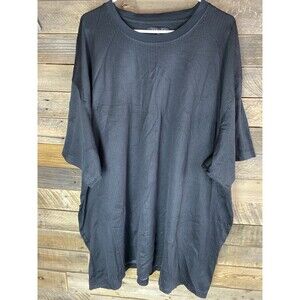 Synergy Men's Sz 5XL Black Ribbed Short Sleeve Shirt